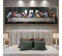 BMGKYAGL Art célèbre La Cène de Léonard de Vinci peintures sur toile sur le mur affiches et impressions photos décor de salon 60x180 cm sans cadre