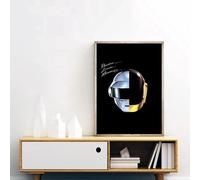 BMGKYAGL Daft Punk Random Access Memories Album de musique Couverture Toile Affiche Rap Hip Hop Pop Musique Star Décor à la maison 50x70cm Sans cadre