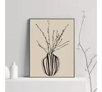 BMGKYAGL Décoration murale artistique classique, moderne et minimaliste avec affiche florale sur toile (70 x 100 cm/cadre intérieur), affiche florale botanique pour la maison