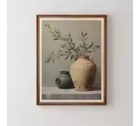 BMGKYAGL Décoration murale rétro à l'ancienne : fleurs, plantes, vases, affiches vintage, impression sur toile (80 x 120 cm, sans cadre)