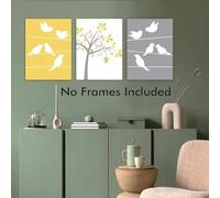 BMGKYAGL Ensemble de 3 toiles abstraites avec animaux, peinture classique, décoration murale moderne pour salon et chambre à coucher, 50 x 75 cm, sans cadre