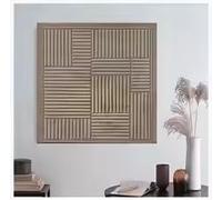 BMGKYAGL Grand tableau minimaliste beige texturé, art mural, affiches en plâtre neutre style wabi-sabi bohème (80x80cm/cadre intérieur)