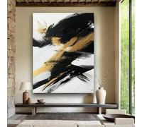 BMGKYAGL Idée de décoration avec un tableau abstrait sur toile (70 x 100 cm, cadre intérieur) - Décoration murale moderne pour salon