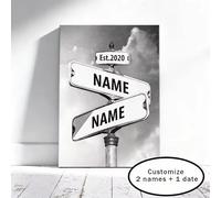 BMGKYAGL Impression photo et texte sur toile pour la décoration murale de votre maison, mariages, anniversaires (60x80cm/cadre intérieur)