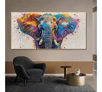 BMGKYAGL Impression sur toile abstraite d'éléphant, affiche aquarelle d'animal pour salon, chambre et décoration intérieure (30x60cm/sans cadre)
