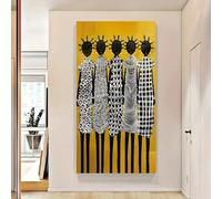 BMGKYAGL Impression sur toile représentant une femme noire tribale africaine moderne, grande affiche décorative murale pour salon et chambre (20 x 40 cm/cadre intérieur)