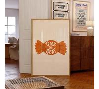 BMGKYAGL Impression sur toile « Trick or Treat Candy » - Décoration d'intérieur - Art mural tendance - Cadre 60 x 90 cm
