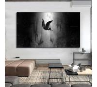 BMGKYAGL L'ange Lucifer tombe du ciel, toile, ailes noires, affiches et impressions d'anime pour décoration de salon, 20 x 30 cm, sans cadre