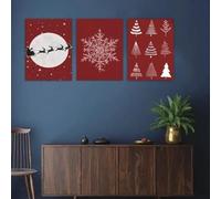 BMGKYAGL Lot de 3 affiches sur toile, art moderne, imprimés corail et algues, pour chambre, salon, couloir, décoration murale, 20 x 30 cm, sans cadre