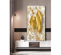 BMGKYAGL Modern Golden Leaves Birds Canvas Prints for Wall Art Home Decor(20x40cm/Frameless)