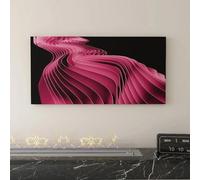 BMGKYAGL Peinture élégante au trait rose - Peinture imprimée inspirante décorée avec cadre en bois, affiches pour décoration murale cadre 70x140cm