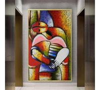 BMGKYAGL Peinture magique Picasso de style nordique moderne, art abstrait minimaliste moderne, tableau mural, décoration de salon, 80x160cm, sans cadre