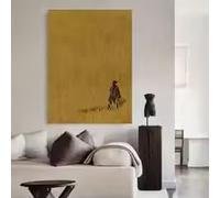 BMGKYAGL Peinture murale moderne représentant un paysage côtier au lever du soleil, avec des plantes et de la sauge, sur toile (50 x 70 cm, sans cadre). Décoration murale pour la maison.