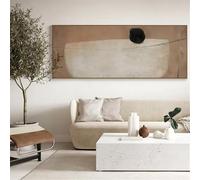 BMGKYAGL Peinture sur toile géométrique avec blocs de couleurs, style nordique, affiche et impression murale, grande taille, moderne, décoration d'intérieur, 40 x 120 cm, bronze