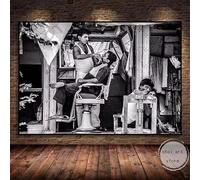 BMGKYAGL Photo ancienne vintage d'un salon de coiffure des années 1940, affiche artistique sur toile, impression sur papier peint, décoration murale (30 x 45 cm/sans cadre)