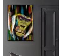 BMGKYAGL Pop Kong - Art mural moderne représentant un singe orang-outan - Affiche décorative sur toile imprimée (70 x 100 cm, sans cadre)