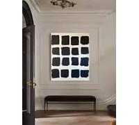 BMGKYAGL Tableau abstrait noir et blanc texturé, peinture acrylique, grand format, décoration murale neutre pour salon (70 x 100 cm, sans cadre)