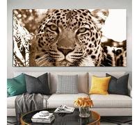 BMGKYAGL Tableau sur toile représentant un tigre et un lion, affiches et impressions pour la décoration murale de votre porche ou salon (20 x 40 cm, sans cadre)