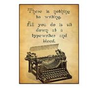 BMGKYAGL Tout ce que vous avez à faire est de vous asseoir devant la machine à écrire Affiche Impression Art Mural Chambre Salon Décoration (20x30cm/Sans Cadre)