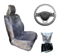 BMGRKYQX 10*Housse Protection Siege Voiture Jetable+10*Housse de Volant en Plastique+10*Couvercle de Levier de Vitesses Universels pour Protection Siège Auto Véhicule