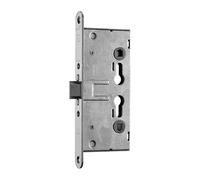 BMH 1759.000006 DM65 PZ72 Serrure de porte universelle à 1 battant 24 mm sans trous de rosette, en acier inoxydable 1759, argent