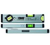 BMI 692025TWM Niveau à bulle Ultrasonic anodisé avec fiole d'angle et aimant 25 cm