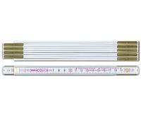 BMI 980904200 Mètre Pliant, Blanc, 2 m