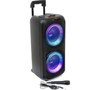 BMI Enceinte active VENUS600 – 600W Lumineuse Karaoke 2 x 8/20cm Bluetooth USB TWS Batterie intégrée