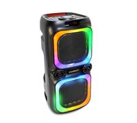 Bmi Enceinte Autonome Madison NASH60 - Sono DJ 2X 8/20cm - 600W avec Double Effet à LED, Bluetooth, USB, microSD & TWS