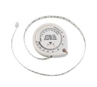 BMI Mètre ruban 150 cm avec blocage pour mesure solo (blanc) | Retrait automatique, verrouillage stable, échelle claire en centimètres, pour jambes, ventre, bricolage