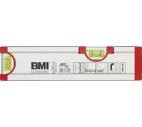 BMI 692020M ULTRASONIC Niveau à bulle, Rouge/argent, 20 cm