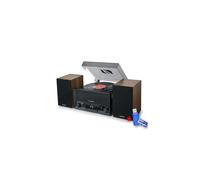 Platine vinyle Muse MT-120 MB avec système CD, Bluetooth, USB, stéréo 3 vitesses 33/45/78 tours+clé USB 32Go