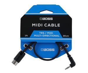 BMIDI-1-35 BOSS - 30 cm - Câble MIDI compact minijack TRS vers connecteur 5 broches multidirectionnel - permet une connexion premium entre pédales BOSS