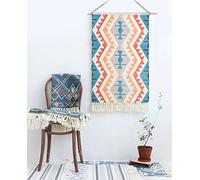 BMIDRUT Tapisserie murale tissée en macramé - Décoration d'art bohème pour la maison - Toile de fond boho pour appartement, chambre de dortoir, décoration de porte - 50 x 85 cm/19,5 x 33 pouces (C4)