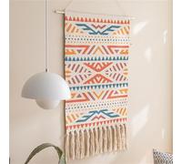 BMIDRUT Tapisserie murale tissée en macramé - Tapisserie bohème pour maison, appartement, dortoir, toile de fond 50 x 85 cm