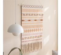 BMIDRUT Tapisserie murale tissée en macramé - Tapisserie bohème pour maison, appartement, dortoir, toile de fond 50 x 85 cm