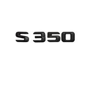 BMINO Matt Black S 350" Tronc de Voiture de Voiture Lettres Mots Numéro Badge Emblem Sticker Decal Compatible for Mercedes-Benz S Classe S350 Autocollant Logo
