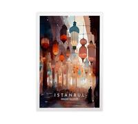 BMIQWAHG Poster sur toile Grand Bazar, Turquie, Istanbul - Décoration murale pour salon, chambre à coucher - 30 x 45 cm