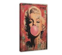 BMIQWAHG Poster sur toile Marilyn Monroe pour décoration de chambre à coucher, bureau, chambre, cadeau (50 x 75 cm)