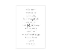BMIQWAHG Poster sur toile « The Most Beautiful Things in Life » - Décoration pour chambre à coucher, bureau, chambre - Cadeau - 40 x 60 cm