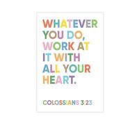 BMIQWAHG Poster sur toile « Whatever You Do It From The Heart » - Décoration de chambre à coucher, bureau, chambre, cadeau 30 x 45 cm