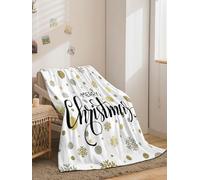 BMKGODN Couverture Polaire Blanche Neige, Couverture Moelleuse, Super Chaude et Confortable(130x150cm)