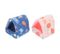 BMKGODN Nid de Hamster for Animaux Compagnie, 2 pièces, Maison Chaude for Chinchilla, nid Chaud for Cochon d'Inde, Grotte, lit for Petits(A,8X8X8cm)