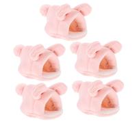 BMKGODN Nid de Hamster for Petits Animaux, 5 pièces, nid Cochon d'Inde Confortable, Maison en Peluche for Rat, Joli lit for Compagnie