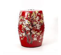 BMKGODN Tabouret décoratif de Jardin, Motif Circulaire en céramique émaillé, adapté au, à la Cour et Tabouret Tambour pelouse