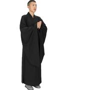 BMKGODN Vêtements bouddhistes d'été quatre saisons, longue robe de méditation bouddhiste zen maître(Black,36)