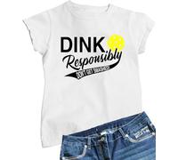 BMKP7712ER Go All Out Dink Responsibly Don't Get Smashed Funny Pickleball Mens Women Youth T-Shirt Manches Courtes(X-Large)