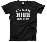 BMKP7712ER Hill Valley High School Class of 1985 T-Shirt Black Manches Courtes(Small)
