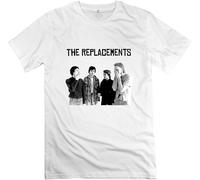 BMKP7712ER Men The Replacements Custom Cool White T-Shirt by Mjensen Manches Courtes(Small)