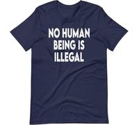 BMKP7712ER No Human Being is Illegal Shirt Manches Courtes(Medium)
